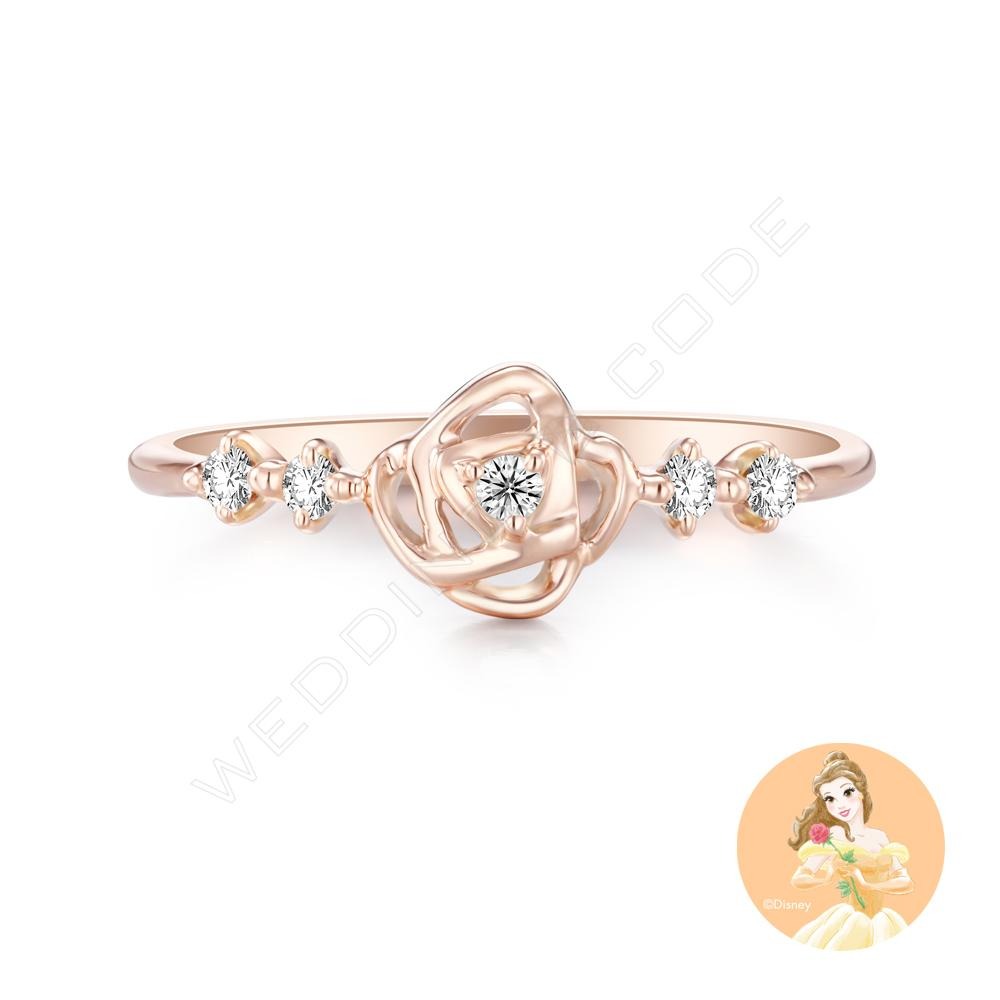 ｜WEDDING CODE｜★美女與野獸 0.10克拉女戒 4722玫瑰金